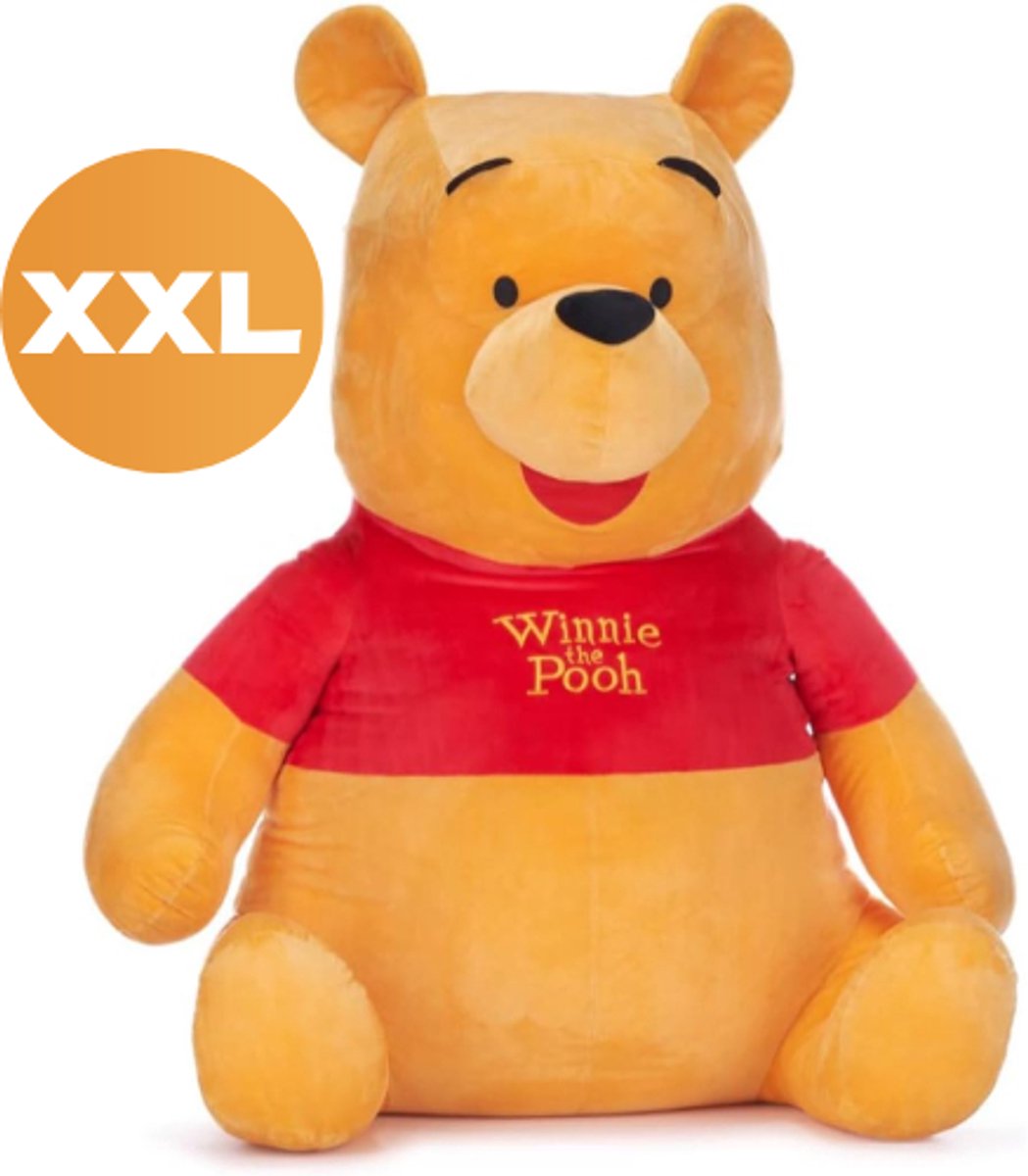 Winnie de Poeh XXL Pluche Knuffel 100 cm groot - Disney Winnie the Pooh beer Plush Toy | Speelgoed Knuffeldier knuffelbeer voor kinderen | Extra grote XL Teddybeer knuffel voor jong en oud! | Friends: Tijgertje - Eijoor / eyore - Knorretje